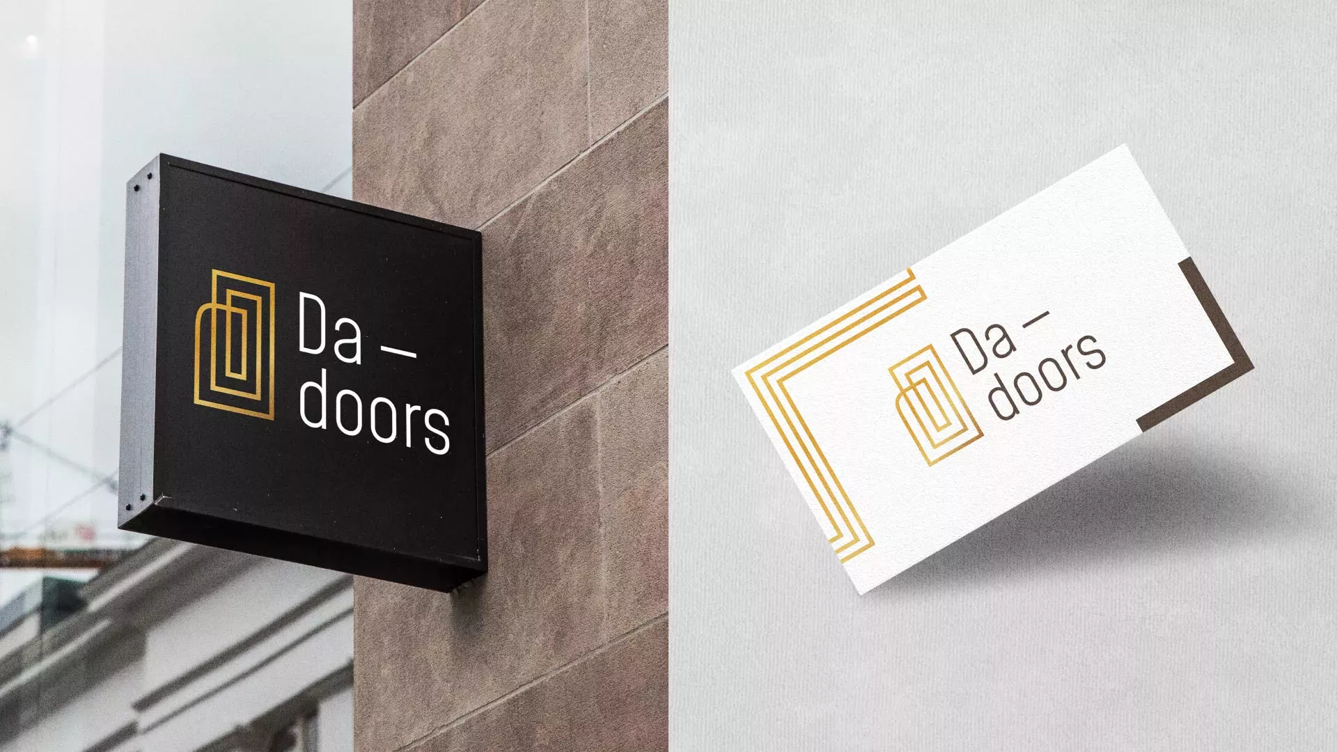 Разработка логотипа для компании «DA-DOORS» в Зеленоградске